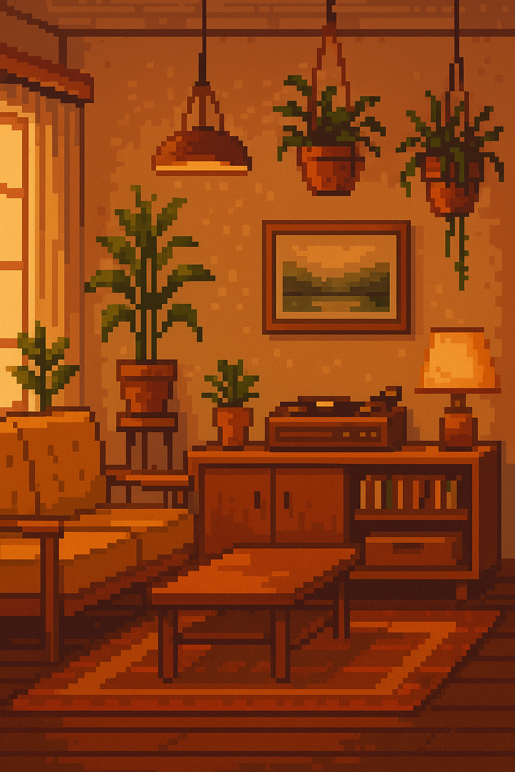 GOUD - Vintage Living Room Pixel Art